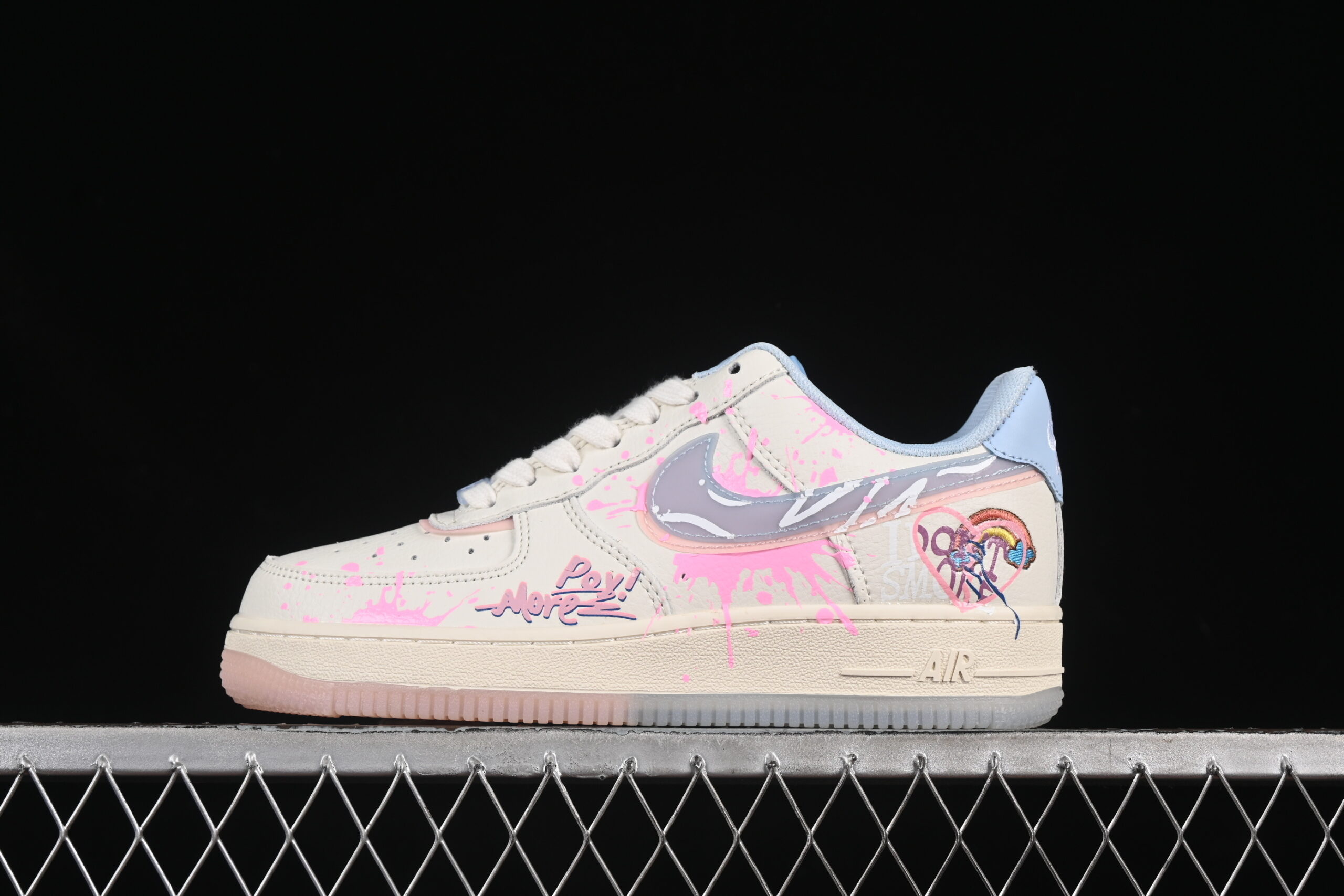 Nike Air Force 1'07 Low "Pink and Blue Love" 520 Series Limited Pink Blue Air Force 1 Low Top Casual Skate Shoes CW1574-058