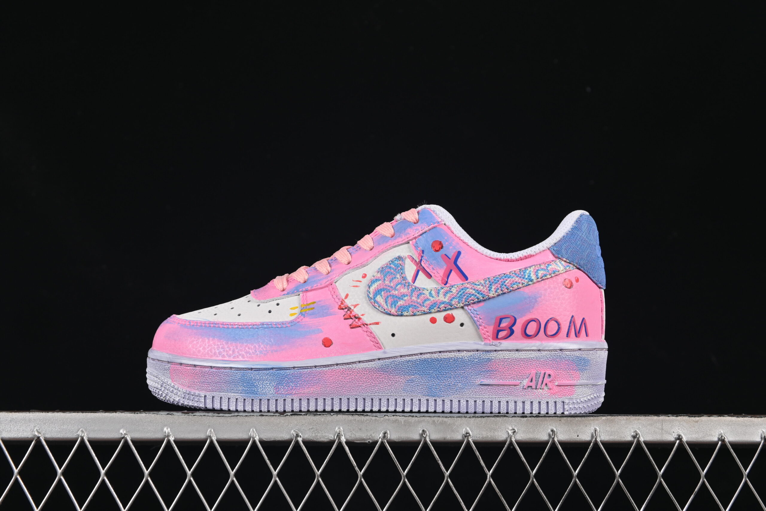 Nike Air Force 1'07 Low "Pink Daisy Nebula" Pink Air Force 1 Casual Skate Shoes Custom Graffiti Hand Painted CZ0377-202