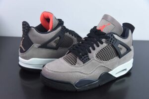 WNM33485649 AJ4 Black Brown Suede TS Basketball Shoes DB0732-200