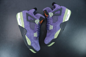 X03L6 AJ4 Retro Bred Purple Suede AJ4 Mid Top Retro Casual Sports Culture Basketball Shoes AQ9129-500