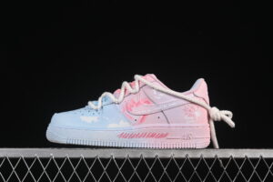 Nike Air Force 1'07 Low "Purple Butterfly" Pink Blue Air Force 1 Low Top Casual Sports Skate Shoes Graffiti Hand Painted QX2032-707