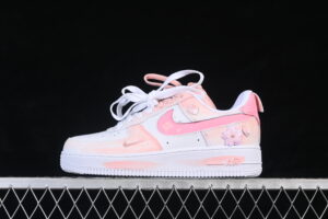 Nike Air Force 1'07 Low "Spring Wild Cherry Prelude" Air Force 1 Low Top Casual Skate Shoes Graffiti Hand Painted FB8971-007