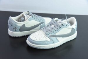 Custom FFWG33688348 Travis Scott x FDxNike Air Jordan 1 OG SP Collaboration Blue DM7866-016