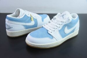GAJA33307539 Air Jordan 1 Jordan 1 Blue White Low Top Culture Casual Shoes HQ2004-400