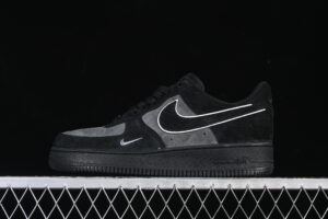 Nike Air Force 1'07 Low " Black " Suede Fall Winter Air Force 1 Low Top Casual Skate Shoes ZH0316-134