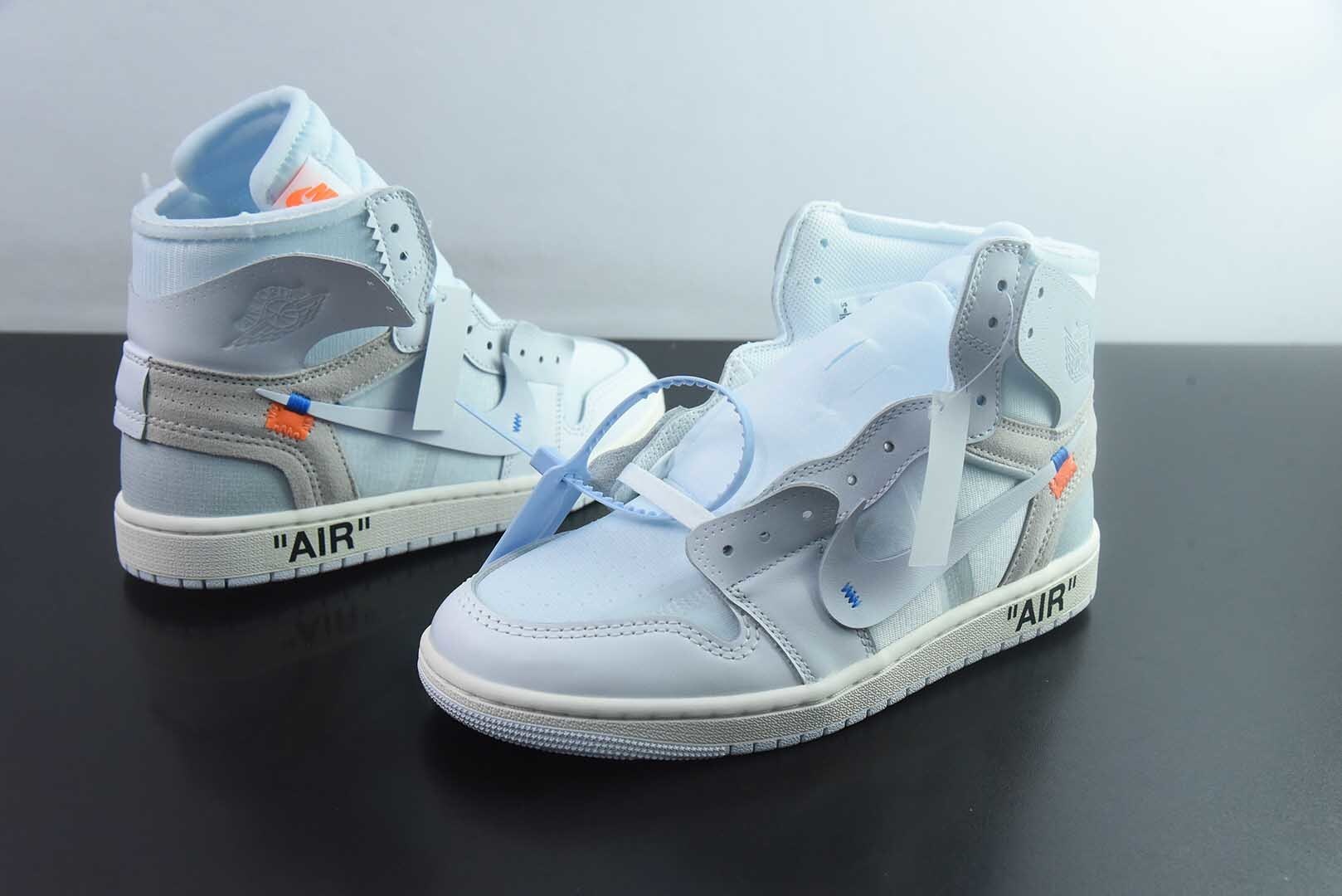 GHFO17228664 Air Jordan 1 ow Collaboration White Triple White Limited AA3834-100