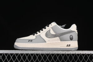 Nike Air Force 1'07 Low Bape Collaboration Cream Grey Air Force 1 Low Top Casual Skate Shoes XS1958-571