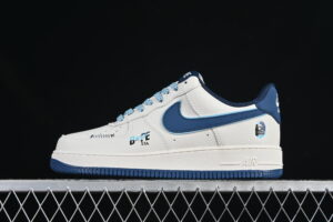 Nike Air Force 1'07 Low Bape Collaboration Cream Blue Air Force 1 Low Top Casual Skate Shoes KB1688-002