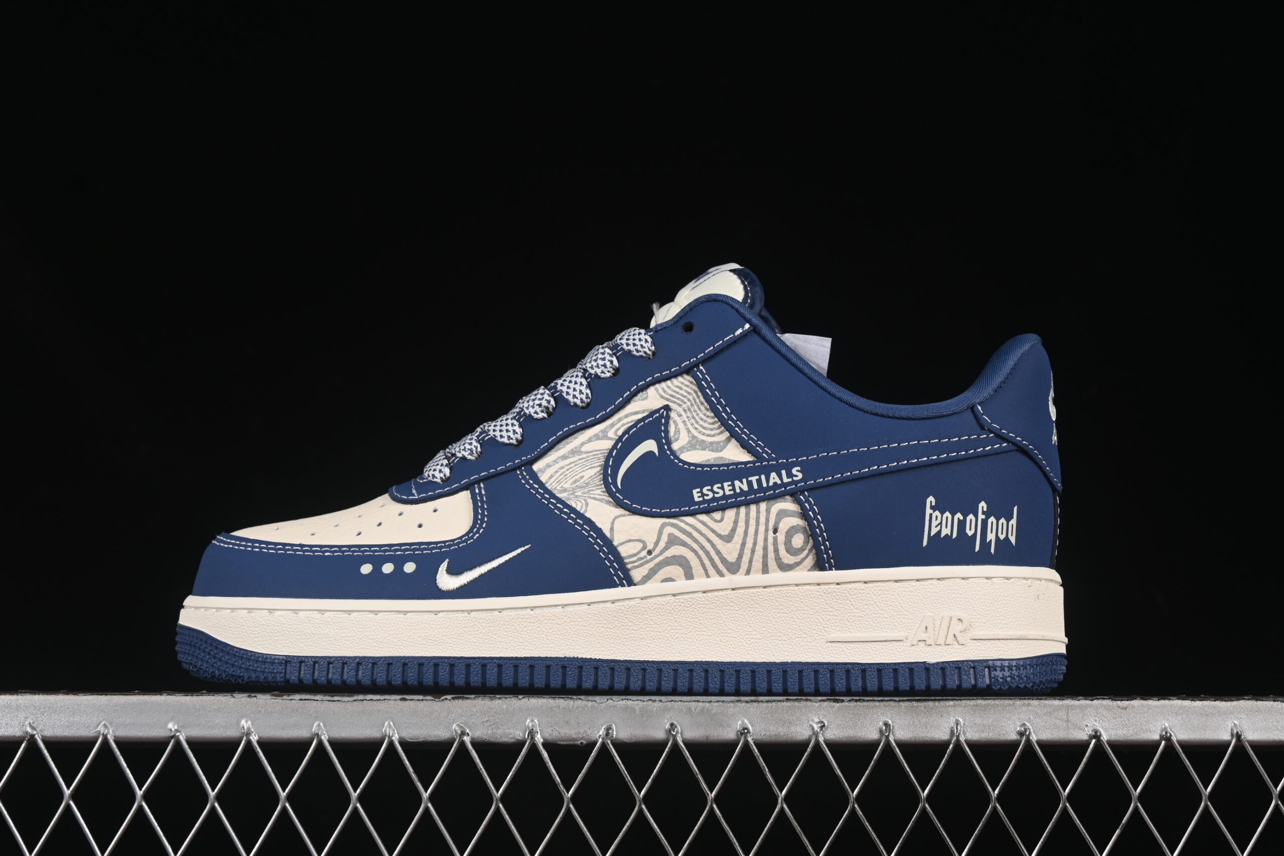 Nike Air Force 1'07 Low FOG Collaboration Cream Blue Air Force 1 Low Top Casual Skate Shoes KK1988-079