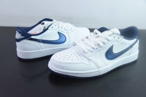 GLT35783534 Nike Air Jordan 1 OG 85 Air Jordan 1 Low Top Basketball Shoes White Blue FB9933-141