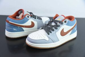 HAJB49161920 Nike Air Jordan 1 Low Top Jordan 1 White Blue FZ5045-091