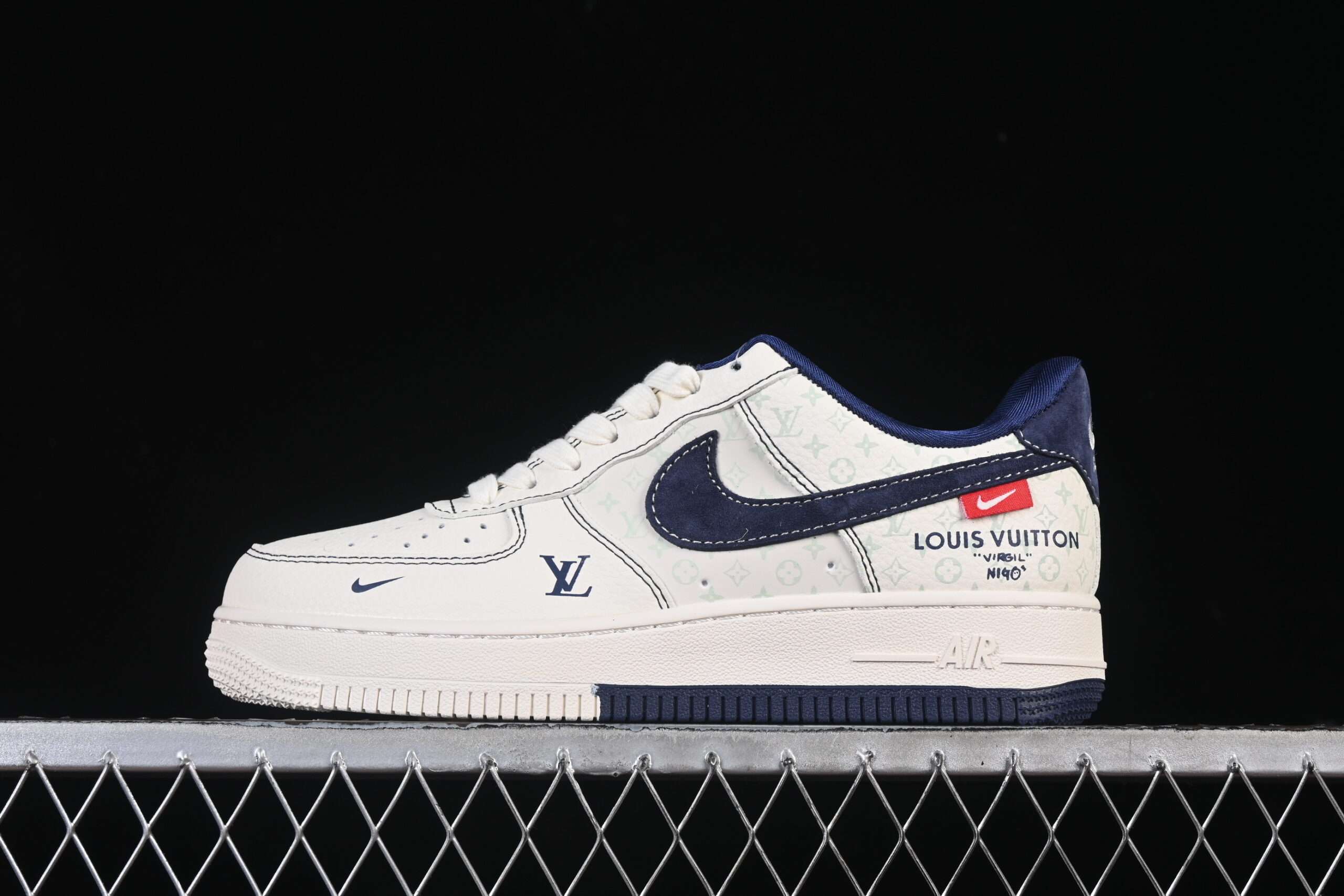 Nike Air Force 1'07 Low LV Collaboration Cream Blue Air Force 1 Low Top Casual Skate Shoes MZ9588-817