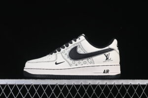 Nike Air Force 1'07 Low LV Collaboration Cream Black Air Force 1 Low Top Casual Skate Shoes HH7518-080