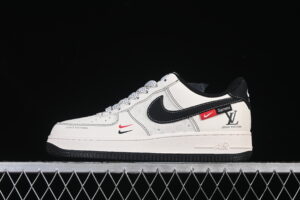 Nike Air Force 1'07 Low LV Collaboration Cream Black Red Air Force 1 Low Top Casual Skate Shoes MZ9588-812