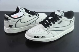 HFWA63095444 Nike AJ ow SP Reverse Swoosh UNDEFEATED Collaboration Cream White Black DF1845 531