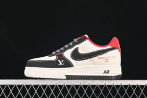 Nike Air Force 1'07 Low LV Collaboration Black Red Air Force 1 Low Top Casual Skate Shoes CS5288-022