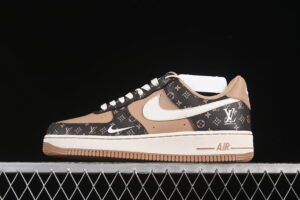 Nike Air Force 1'07 Low LV Collaboration Brown White Air Force 1 Low Top Casual Skate Shoes LW9279-009