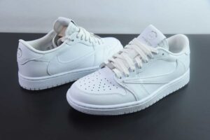 HLW85602750 Travis Scott x Air Jordan 1 OG SP TS Collaboration White Reverse Swoosh Low Top TD1228-111