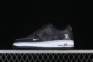 Nike Air Force 1'07 Low LV Collaboration Black Air Force 1 Low Top Casual Skate Shoes CZ3986-001
