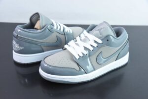 IAJF73348137 Nike Air Jordan 1 Jordan 1 Grey Low Top Culture Casual Skate Shoes HF3148-011