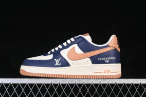 Nike Air Force 1'07 Low LV Collaboration Blue Brown Air Force 1 Low Top Casual Skate Shoes NH0601-585