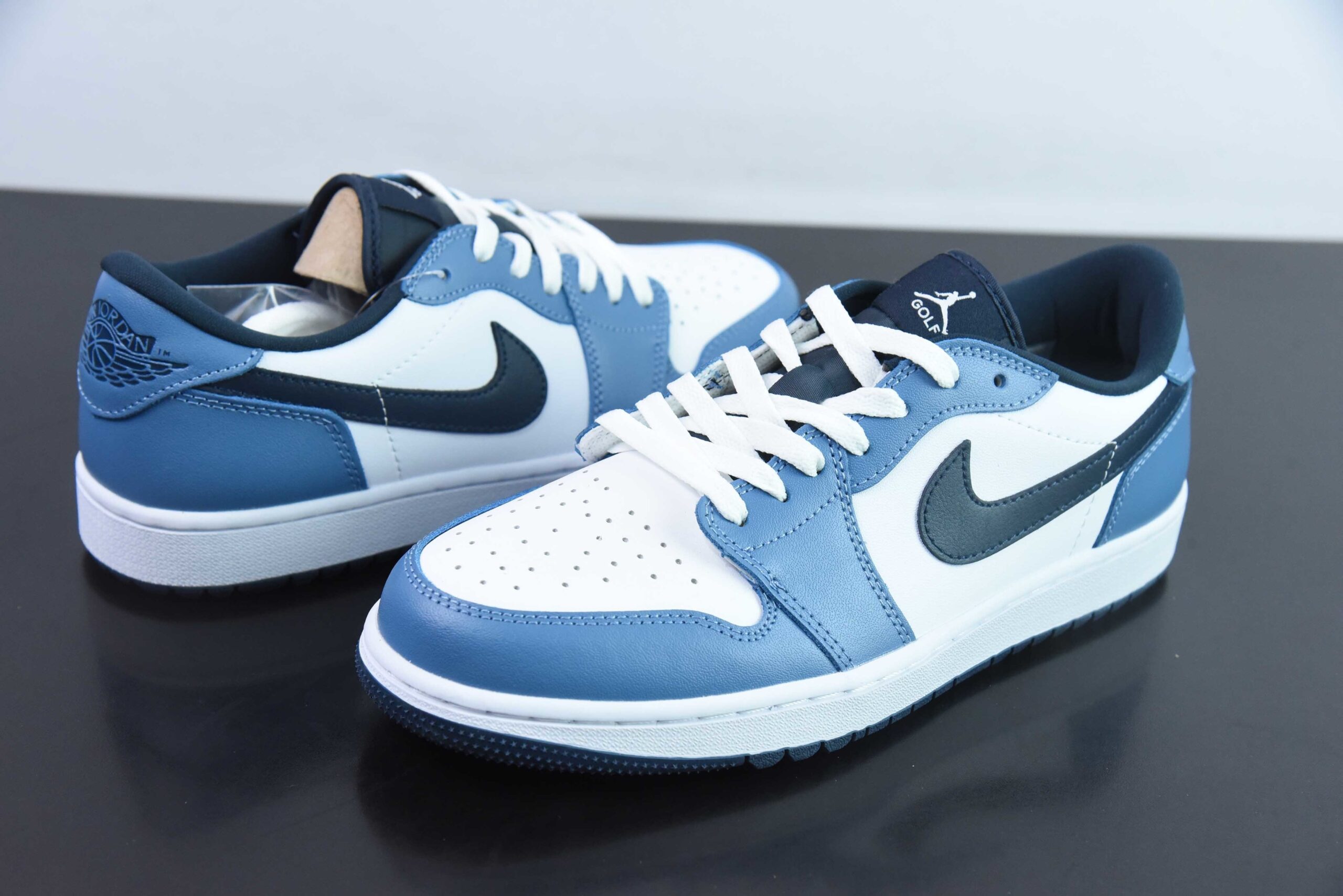 IAJG15300235 Nike Air Jordan 1 GOLF Air Jordan 1 Low Top Basketball Shoes DD9315-115 White Blue Black
