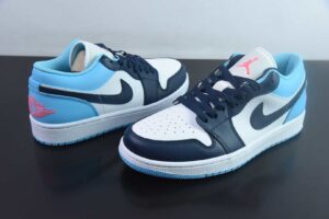 IAJI43525937 Nike Air Jordan 1 White Blue Jordan 1 Low Top Casual Skate Shoes 553558 149