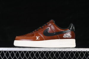 Nike Air Force 1'07 Low LV Collaboration Brown Black White Air Force 1 Low Top Casual Skate Shoes DF0188-120