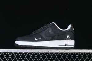 Nike Air Force 1'07 Low LV Collaboration Black Air Force 1 Low Top Casual Skate Shoes CZ3986-003