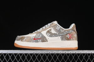 Nike Air Force 1'07 Low LV Collaboration Grey Brown Air Force 1 Low Top Casual Skate Shoes DF0188-076