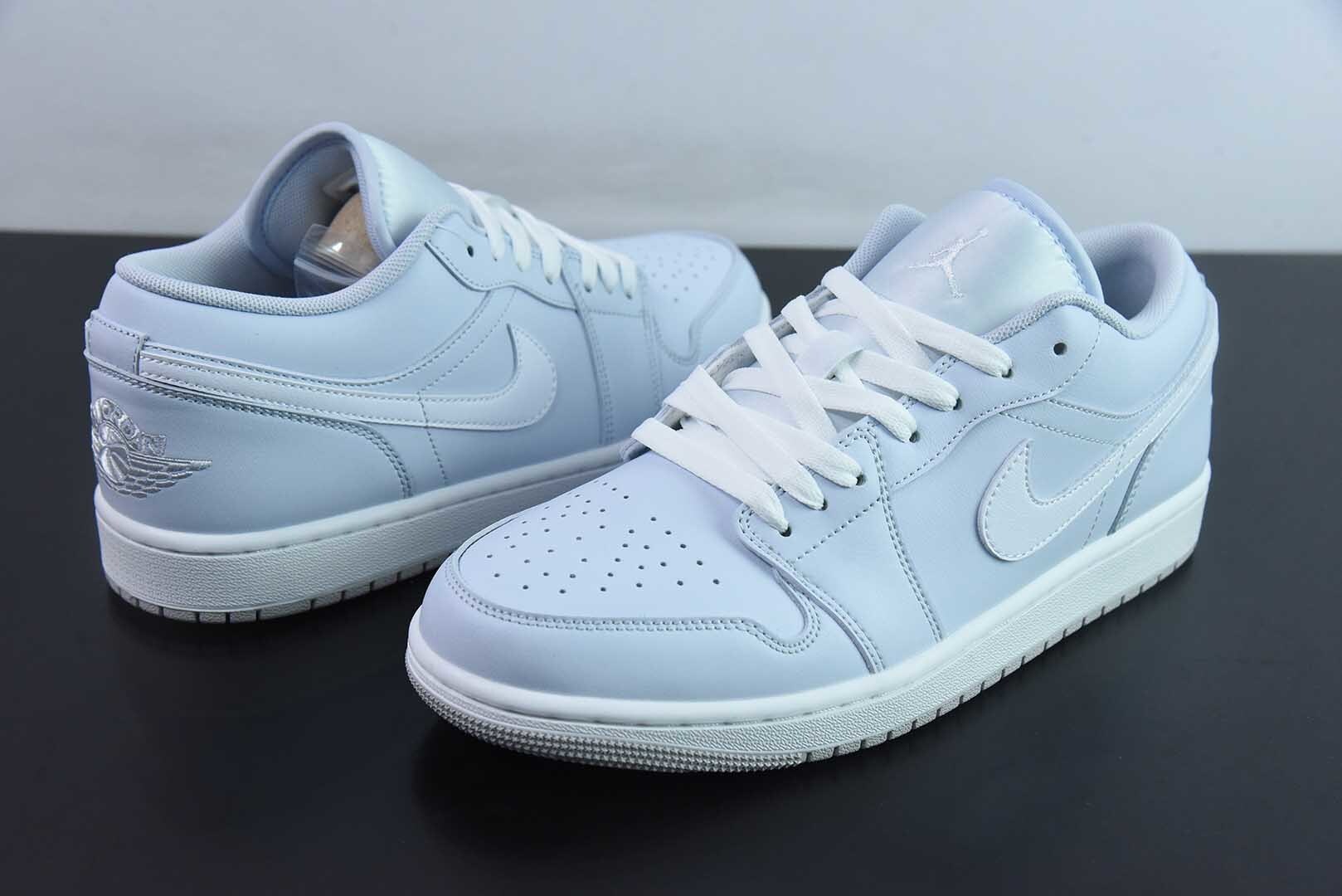 JLD65047031 Air Jordan 1 Low Top White Blue Air Jordan 1 Jordan 1 FV8486-400