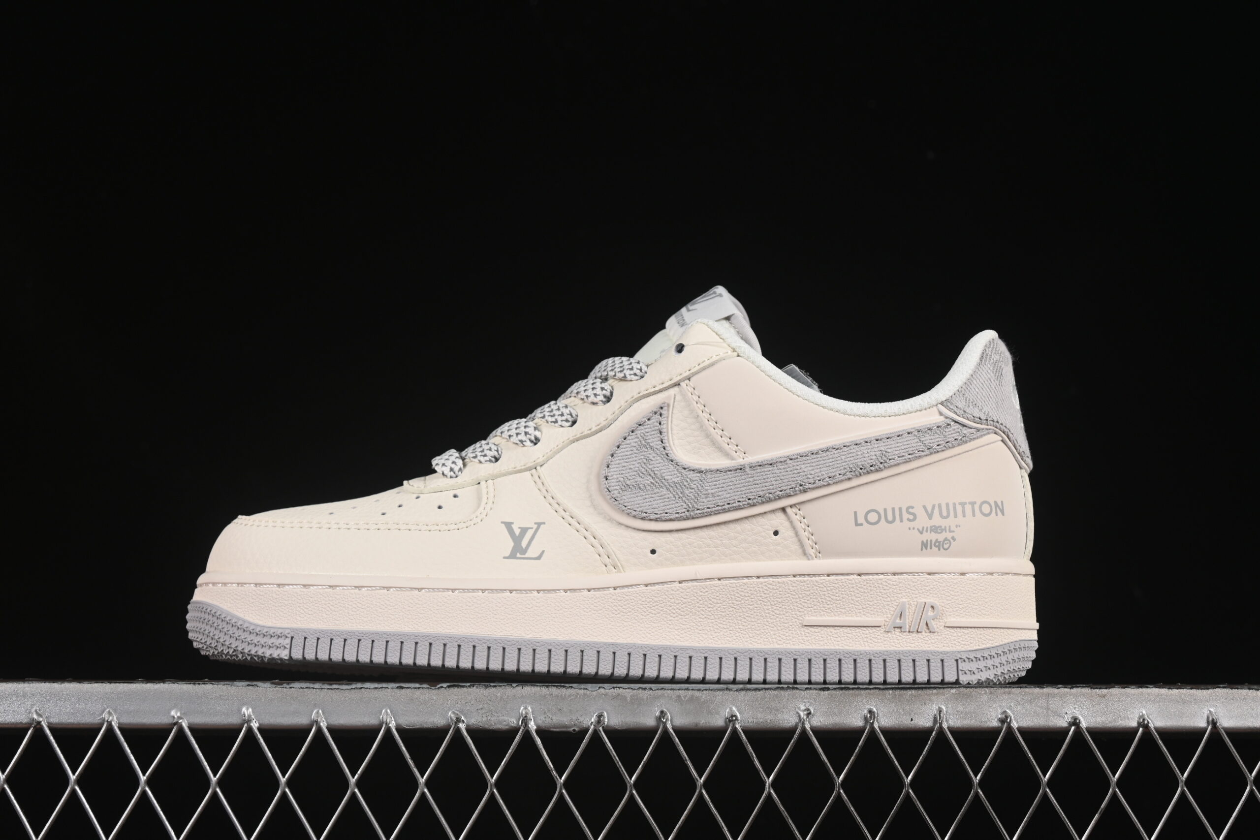 Nike Air Force 1'07 Low LV Collaboration Grey White Air Force 1 Low Top Casual Skate Shoes SM6668-103