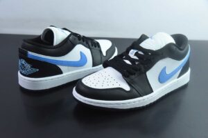 JLD65047031 Air Jordan 1 Low Top Black White Blue Jordan 1 DC0774-041