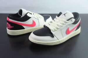 JLD65047031 Air Jordan 1 Low Top Black White Pink Jordan 1 DC0774-107