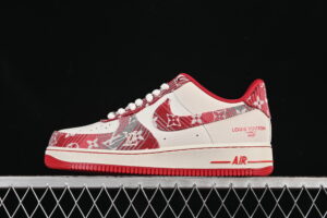 Nike Air Force 1'07 Low LV Collaboration Grey Red Air Force 1 Low Top Casual Skate Shoes SC9207-541