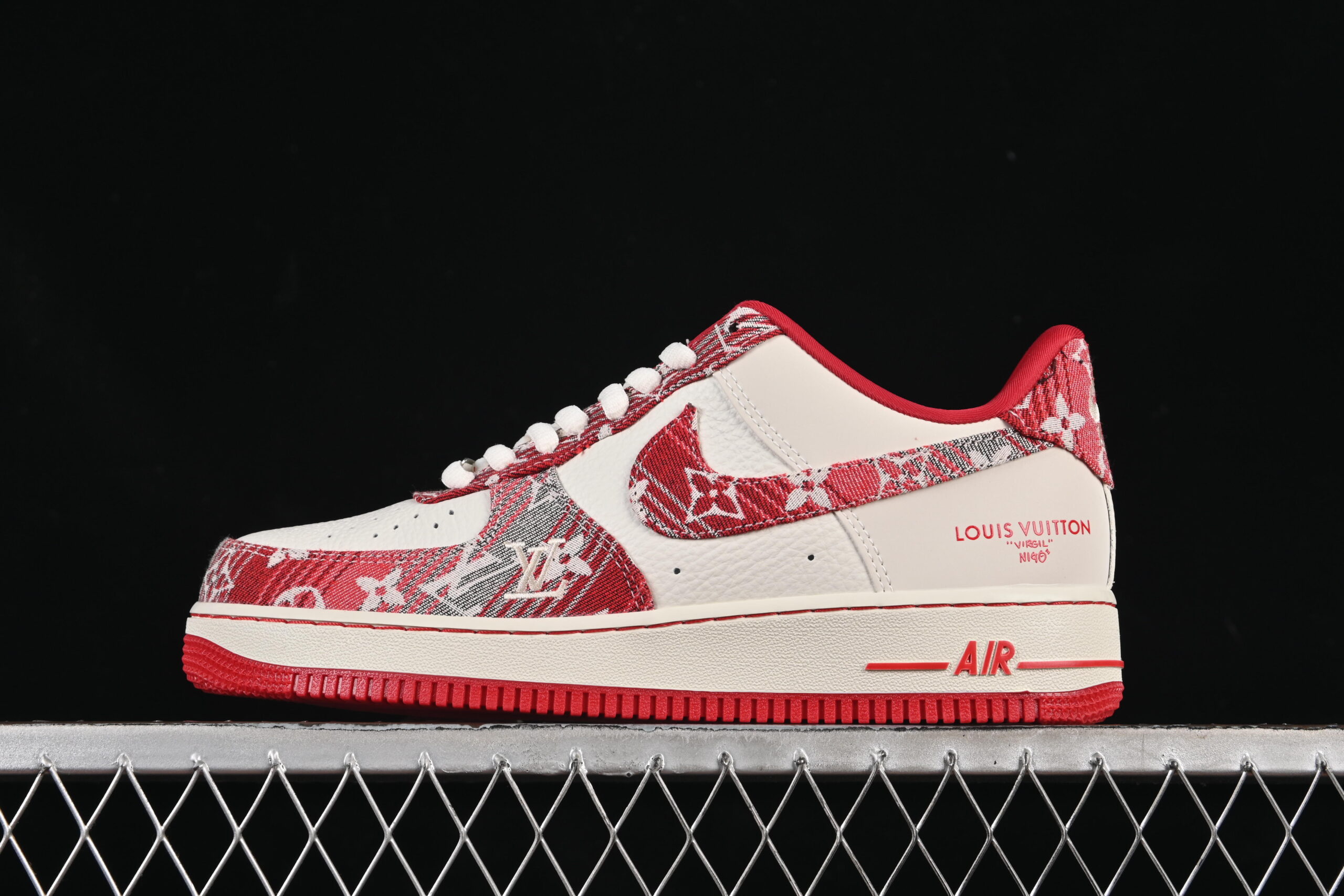 Nike Air Force 1'07 Low LV Collaboration Grey Red Air Force 1 Low Top Casual Skate Shoes SC9207-541