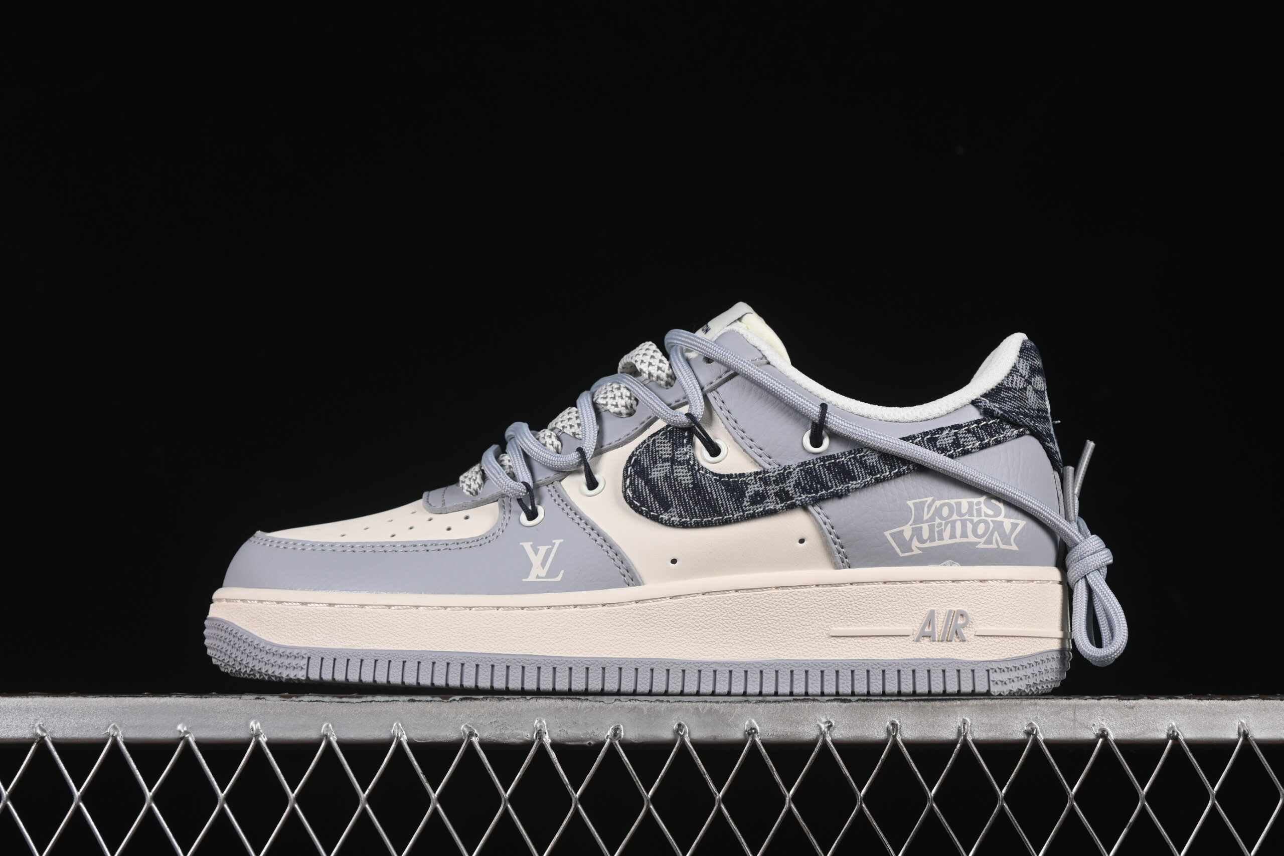 Nike Air Force 1'07 Low LV Collaboration Grey Blue Air Force 1 Low Top Casual Skate Shoes DM6868-099