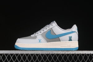 Nike Air Force 1'07 Low LV Collaboration Grey Blue Air Force 1 Low Top Casual Skate Shoes JJ2508-704