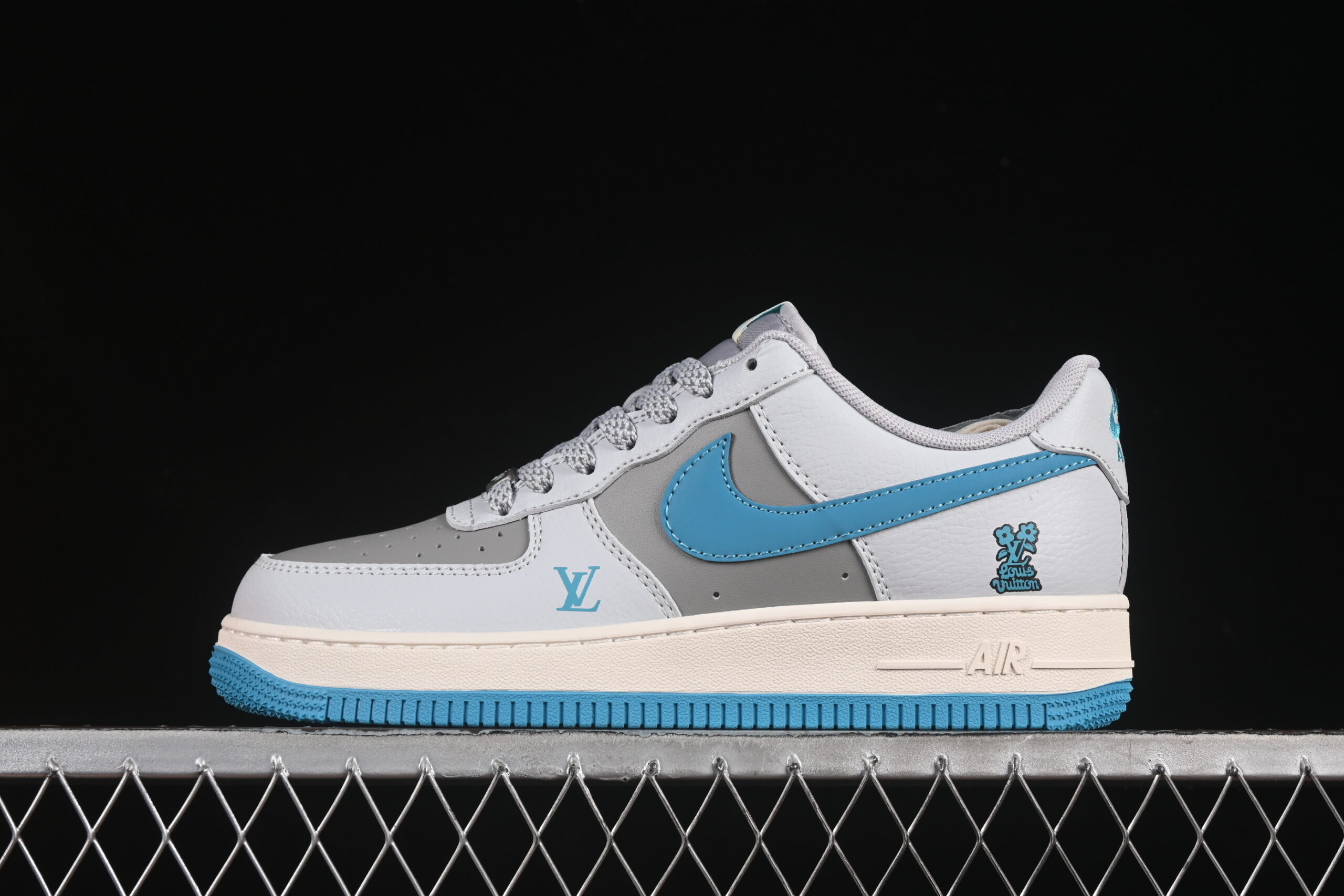 Nike Air Force 1'07 Low LV Collaboration Grey Blue Air Force 1 Low Top Casual Skate Shoes JJ2508-704