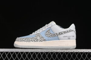 Nike Air Force 1'07 Low LV Collaboration Grey Blue Air Force 1 Low Top Casual Skate Shoes ZH2598-307