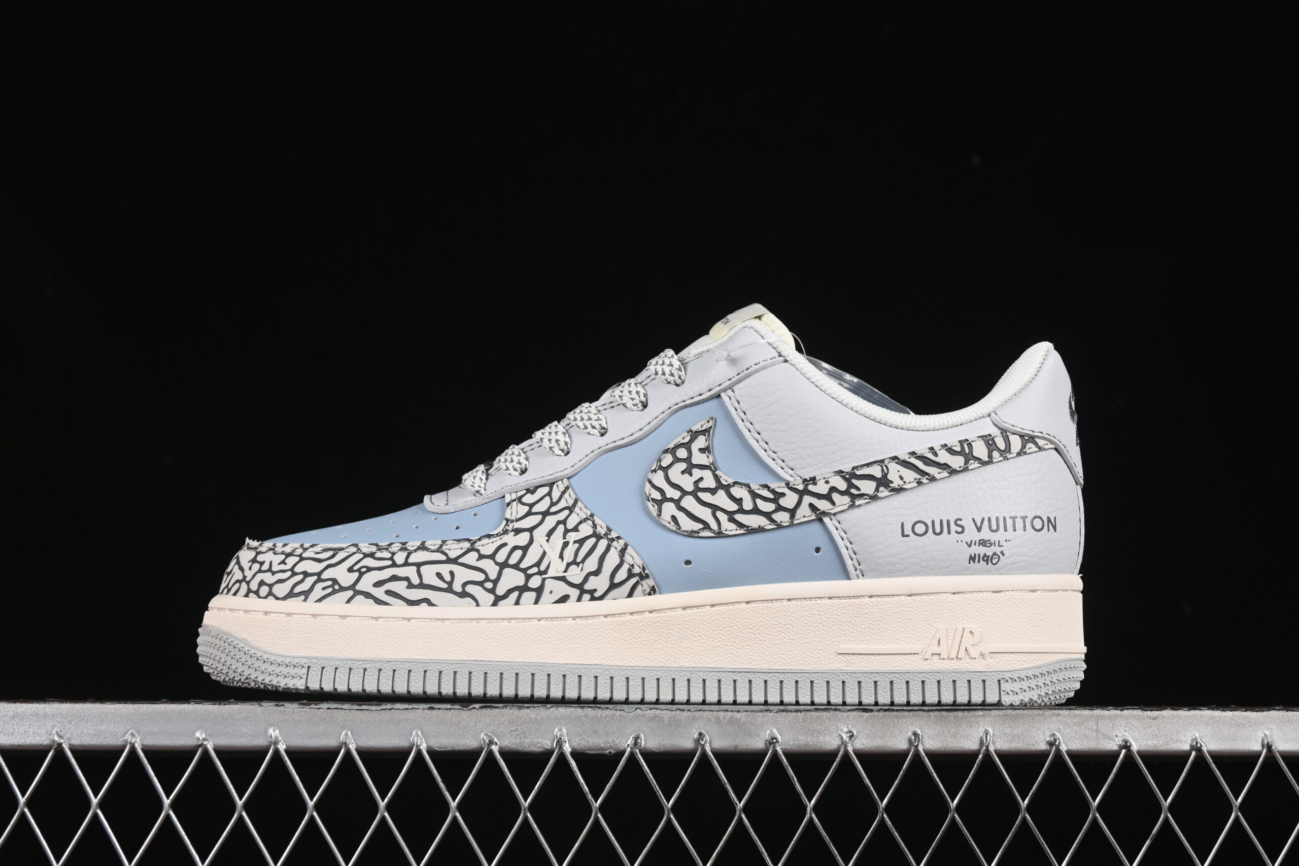 Nike Air Force 1'07 Low LV Collaboration Grey Blue Air Force 1 Low Top Casual Skate Shoes ZH2598-307