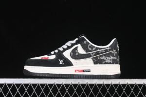 Nike Air Force 1'07 Low LV Collaboration Cream Black Air Force 1 Low Top Casual Skate Shoes MZ9588-805