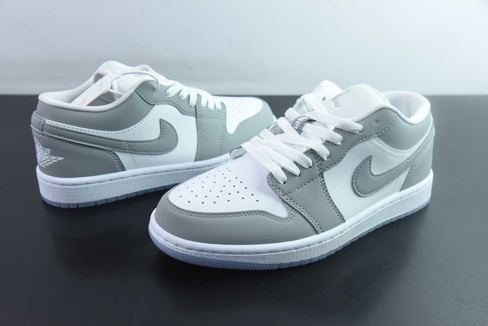 JLM15933937 Air Jordan 1 Low Top Grey White DC0774-105