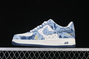 Nike Air Force 1'07 Low LV Collaboration Blue Air Force 1 Low Top Casual Skate Shoes YF9511-818