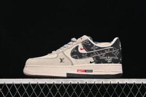 Nike Air Force 1'07 Low LV Collaboration Cream Black Air Force 1 Casual Skate Shoes Custom MZ9588-803