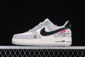 Nike Air Force 1'07 Low LV Collaboration Cream Grey Black Air Force 1 Low Top Casual Skate Shoes MZ9588-810