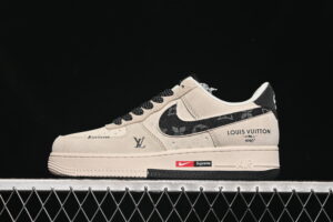 Nike Air Force 1'07 Low LV Collaboration Cream White Black Air Force 1 Low Top Casual Skate Shoes MZ9588-801