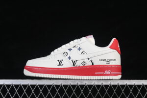 Nike Air Force 1'07 Low LV Collaboration White Red Air Force 1 Low Top Casual Skate Shoes BQ4212-100