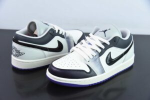 KAJS25983133 Nike Air Jordan 1 "Purple" Jordan 1 White Black Purple Low Top Culture Casual Skate Shoes HF5759-101