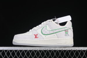Nike Air Force 1'07 Low LV Collaboration White Grey Red Air Force 1 Low Top Casual Skate Shoes YF9511-802
